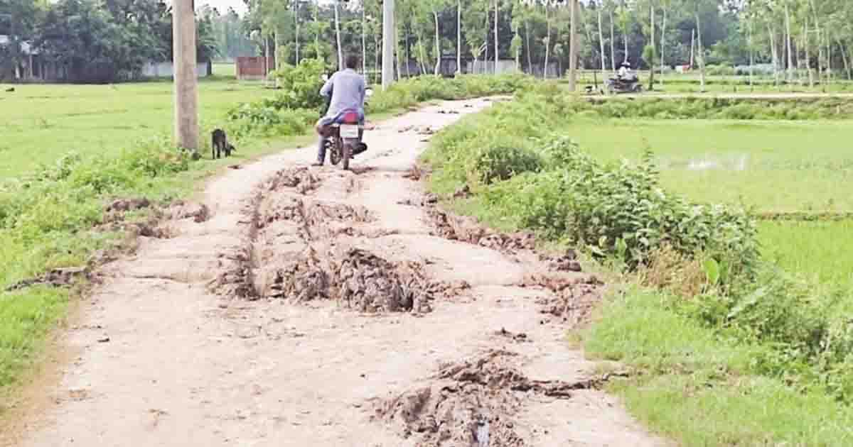চরফ্যাশনে সংস্কারের অভাবে বেহাল সড়ক, চলাচলে চরম দুর্ভোগ