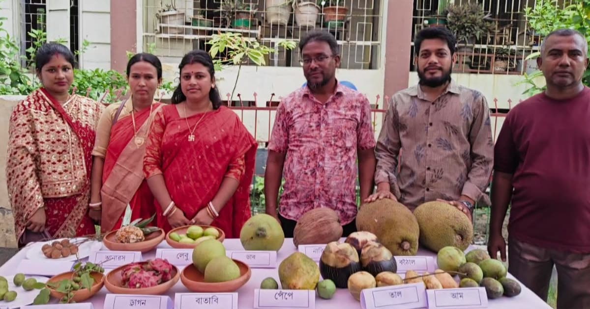 পিরোজপুরে প্রাথমিক বিদ্যালয়ে শতাধিক দেশীয় ফলের উৎসব