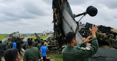 ভারতে সামরিক পরিবহন বিমান বিধ্বস্ত