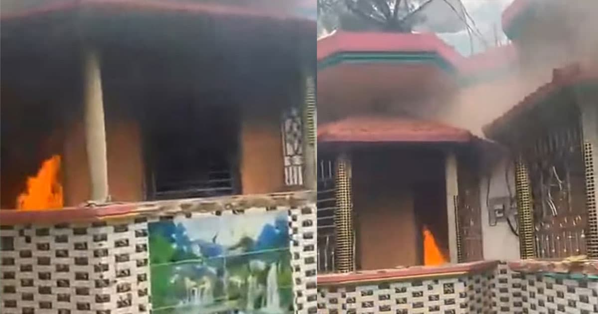 মাধবপুরে নিখোঁজ ব্যক্তির সন্ধানে গিয়ে প্রতিপক্ষের বাড়িতে আগুন