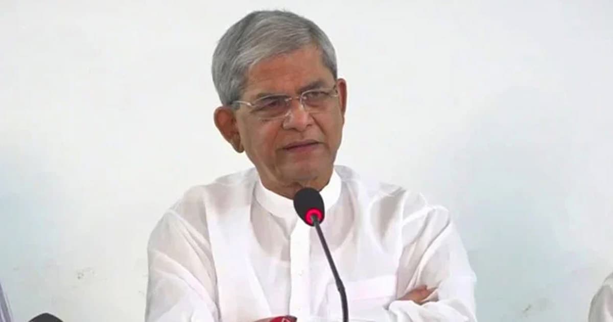 সংসদে প্রধানমন্ত্রীর কার্যালয়ের বিকল্প দায়িত্বে থাকবেন মির্জা ফখরুল