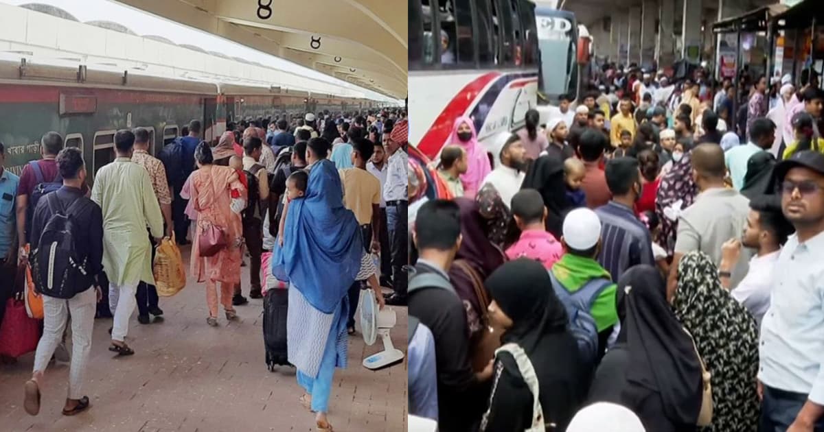 ঈদের পর দিনেও রাজধানী ছাড়ছেন অনেকে