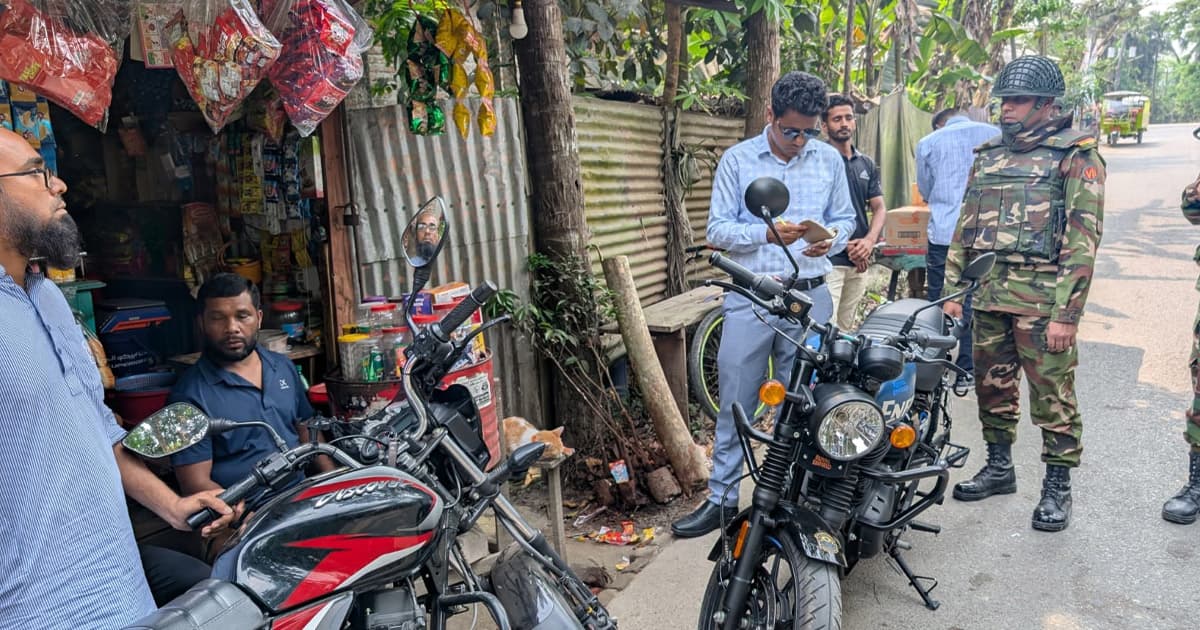 নেছারাবাদে তেলের অবৈধ মজুদ ও সড়ক আইনে ৬ জনের জরিমানা