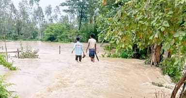 হালুয়াঘাটে পাহাড়ি ঢলে নিম্নাঞ্চল প্লাবিত
