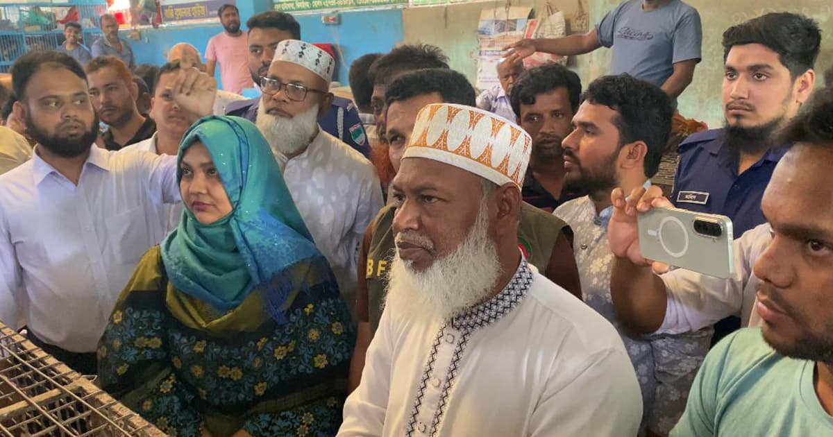 ঝিনাইদহে বাজার মনিটরিং করলেন এমপি আলী আজম