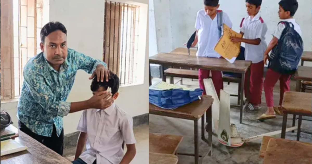 স্কুলে সিলিং ফ্যান খুলে পড়ে ৫ শিক্ষার্থী আহত
