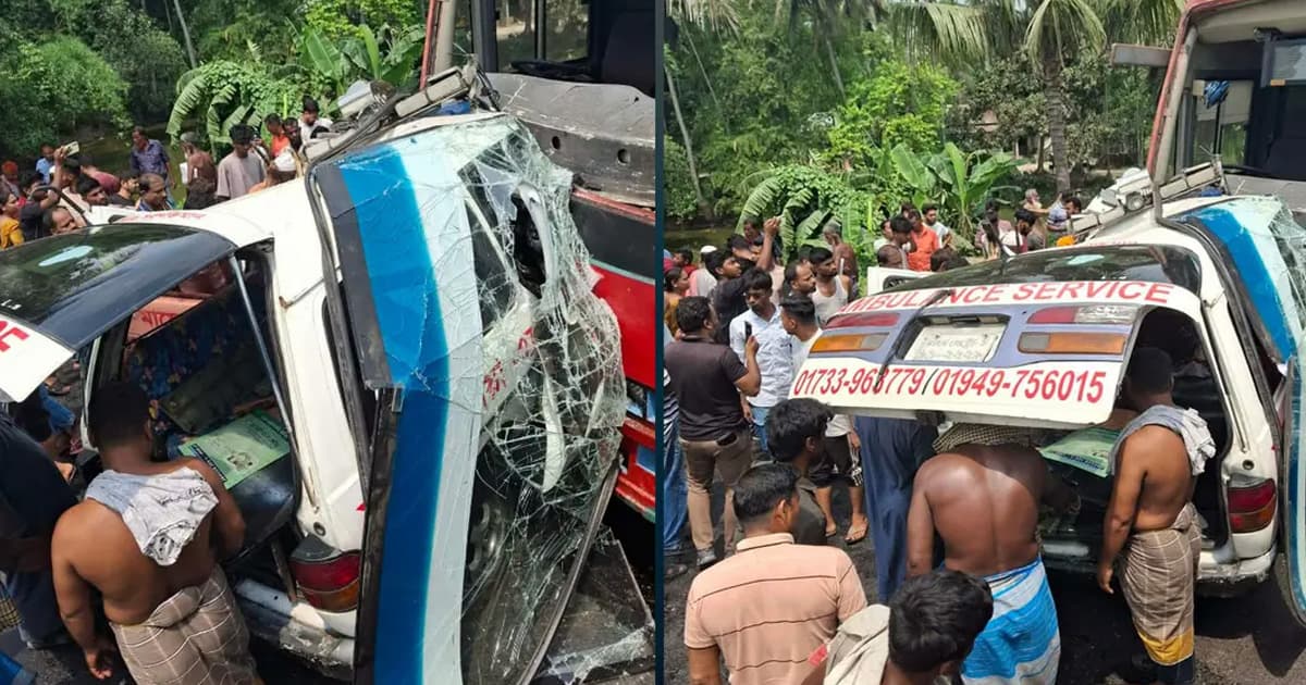 ফরিদপুরে বাস-অ্যাম্বুলেন্সের সংঘর্ষে নিহত ৫