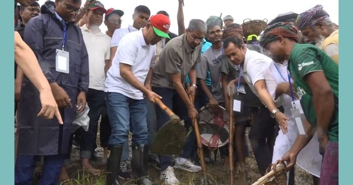 বাসিয়া নদীর খনন কাজ উদ্বোধন করলেন প্রধানমন্ত্রী