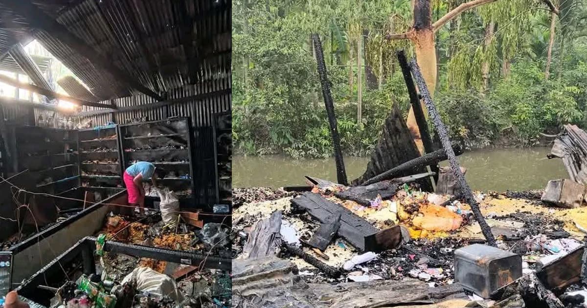 পিরোজপুরে ১৪ দোকান পুড়ে ছাই, কোটি টাকার ক্ষয়ক্ষতি