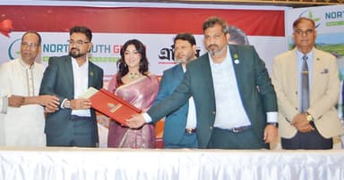 অপু বিশ্বাস নর্থ সাউথ গ্রুপের নতুন ব্র্যান্ড অ্যাম্বাসেডর