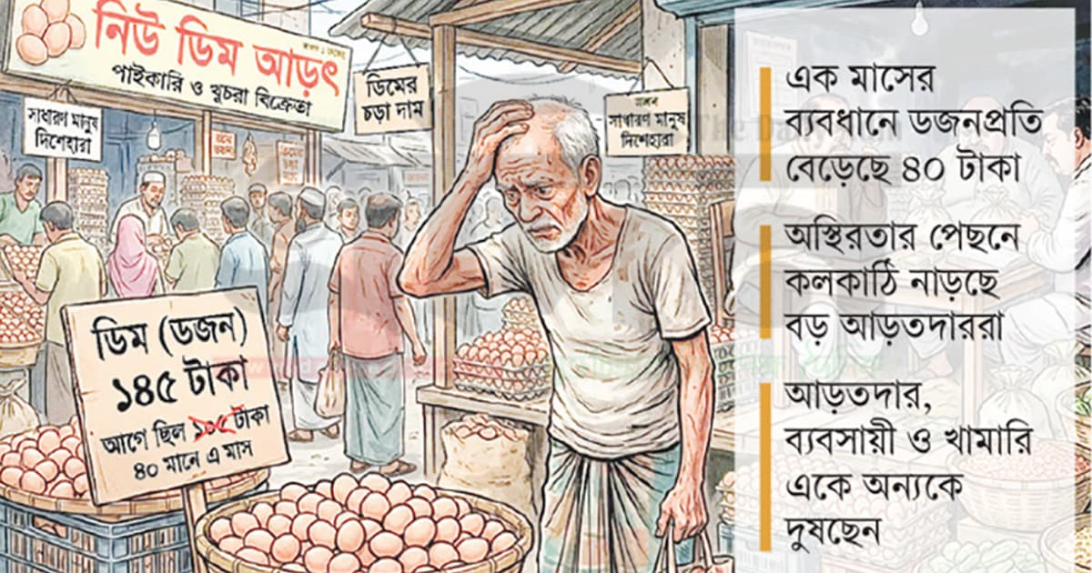 ডিম কিনতেও কপালে ভাঁজ