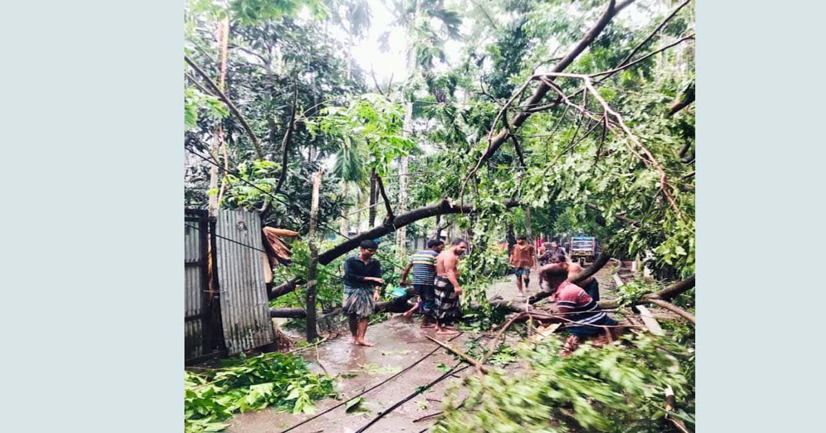 কালবৈশাখীর তাণ্ডবে বিদ্যুৎ বিচ্ছিন্ন ভোলা