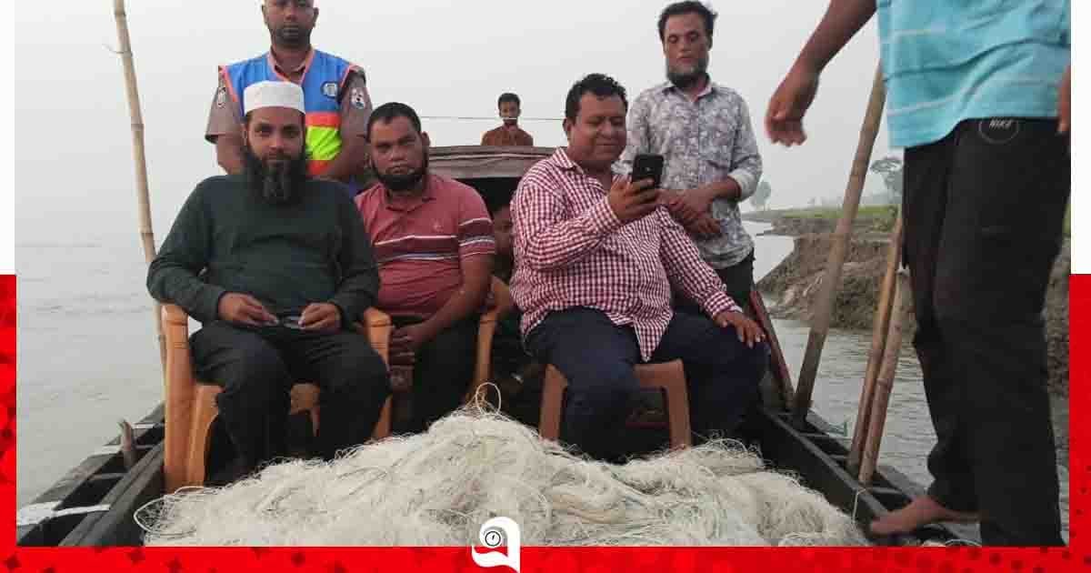 দশমিনায় তেতুলিয়া নদীতে ২০ কেজি ইলিশসহ জাল জব্দ