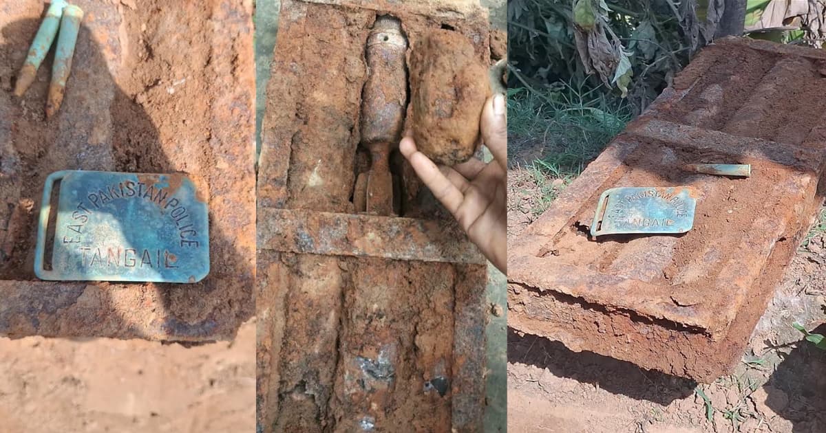 পাকিস্তান আমলের ১২টি রকেট লঞ্চারসহ হাত বোমা উদ্ধার