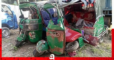 ভোলায় দুই সিএনজির সংঘর্ষে চালক নিহত, আহত ৫