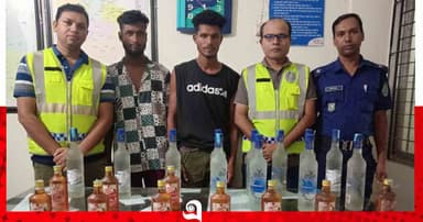 কমলগঞ্জে ২২ বোতল ভারতীয় মদসহ দুই যুবক আটক