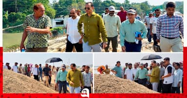 মধ্যনগরে উন্নয়নকাজে নিম্নমানের সামগ্রী ব্যবহারের ক্ষোভ এমপির