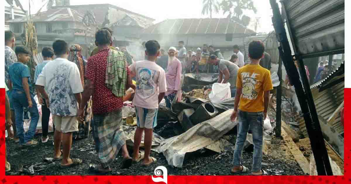 জাজিরায় আগুনে পুড়ল ৭ দোকান