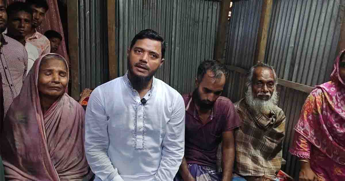 বাউফলে অসহায় পরিবারের পাশে এমপি মাসুদ