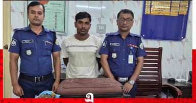 মঠবাড়িয়ায় গাঁজাসহ যুবক গ্রেপ্তার, পলাতক ১