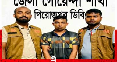 নেছারাবাদে ডিবির অভিযানে গাঁজাসহ গ্রেপ্তার ১
