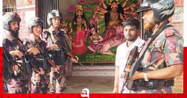 শারদীয় দুর্গাপূজা উপলক্ষে চাঁপাইনবাবগঞ্জে ১৯ প্লাটুন বিজিবি মোতায়েন