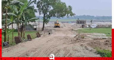 ত্রিশালে মেয়াদের পরও দেদারছে চলছে সরকারি বালু লুট