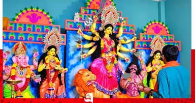 পাবনার ভাঙ্গুড়ায় ২১মণ্ডপে দুর্গাপ্রতিমা প্রস্তুত