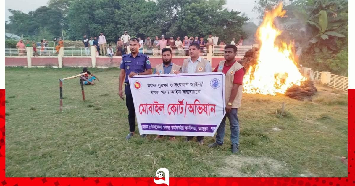 দৈনিক এদিনে সংবাদ প্রকাশের পর ভাঙ্গুড়ায় ৭৬টি চায়না  জাল জব্দ