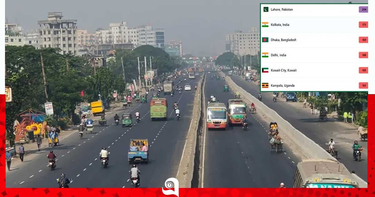 ঢাকার বাতাস আজ ‘অস্বাস্থ্যকর’