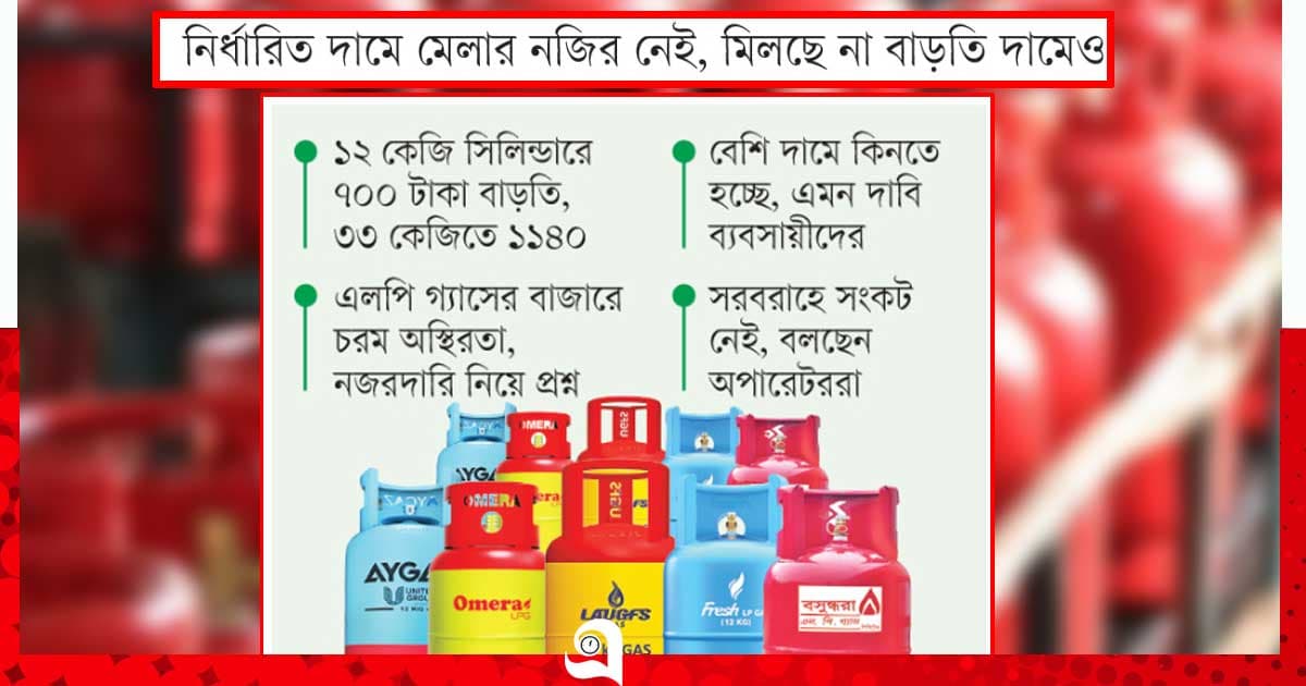 ‘উবে গেছে’ সিলিন্ডার গ্যাস