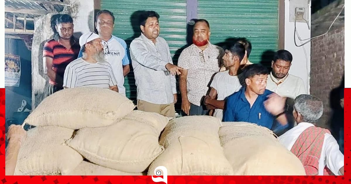 সিংড়ায় ব্যবসায়ীর গোডাউন থেকে ৭৩ বস্তা সরকারি চাল উদ্ধার