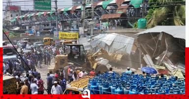 সোনারগাঁয়ে শতাধিক অবৈধ স্থাপনা উচ্ছেদ
