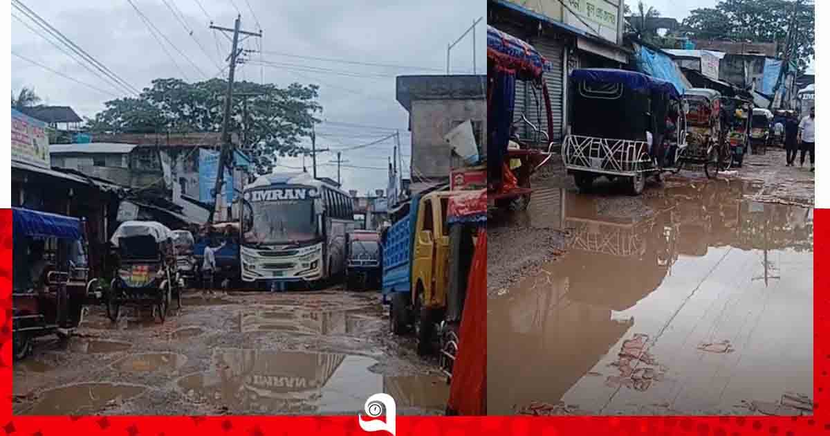 মির্জাগঞ্জে রাতের আঁধারে সংস্কার, তিন মাসেই সড়ক সাবাড়