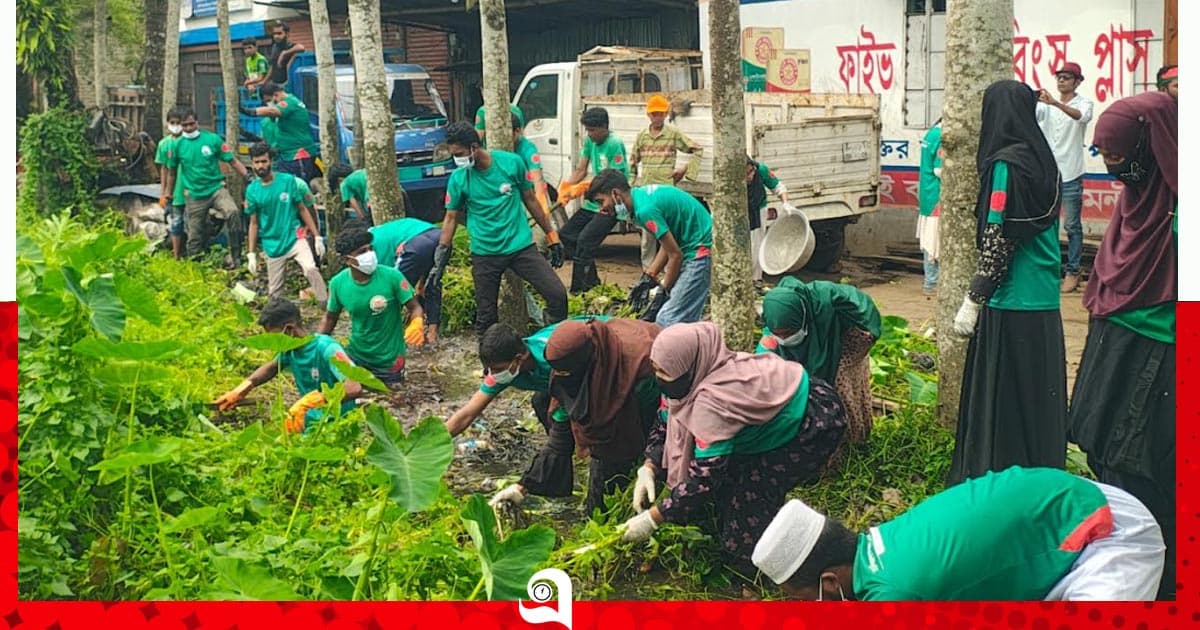 নতুন পৌর শহর গড়ার প্রত্যয়ে পরিচ্ছন্নতা অভিযান