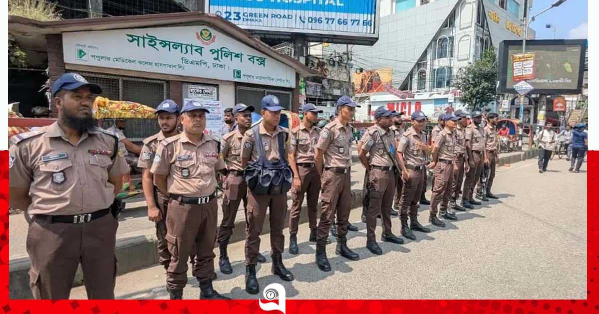 সায়েন্সল্যাবে বিপুলসংখ্যক পুলিশ মোতায়েন