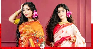 পূজায় শাড়ি হোক উৎসবের রঙে