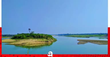 তিন নদীর মিলনস্থলে প্রকৃতির অপার সৌন্দর্য