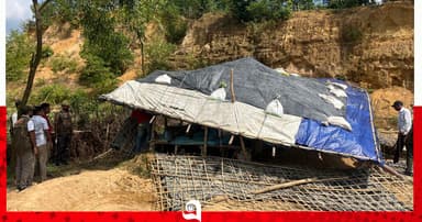 উখিয়ায় বনভূমি দখলমুক্ত, অবৈধ স্থাপনা উচ্ছেদ