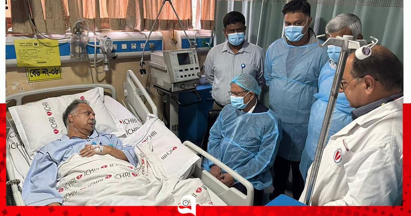 জ্বালানিমন্ত্রীকে দেখতে হাসপাতালে রাষ্ট্রপতি