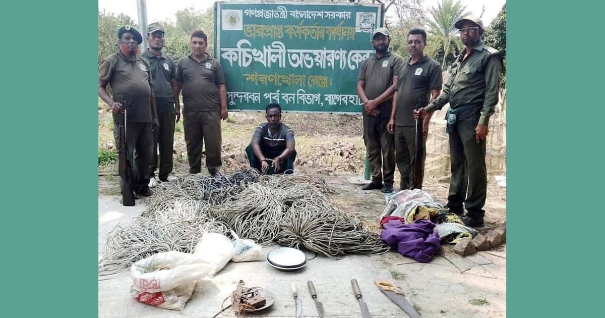 সুন্দরবনে ফাঁদসহ আটক এক