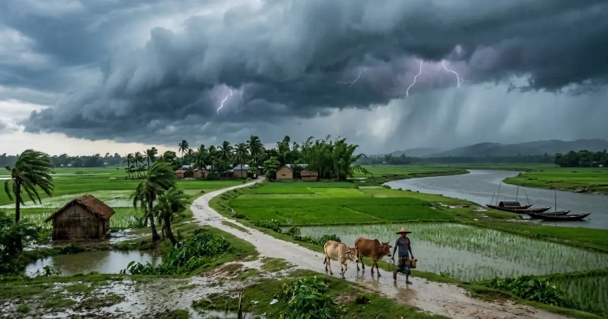 দুপুরের মধ্যে ৬০ কিমি বেগে ঝড়ের পূর্বাভাস