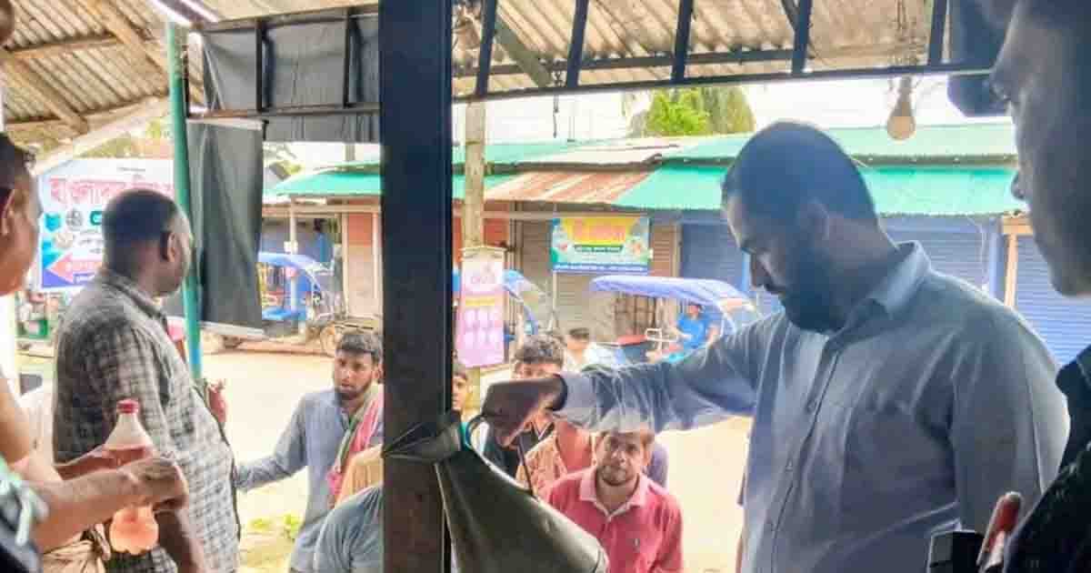 মির্জাগঞ্জে এলপিজি গ্যাসের বাজারে প্রশাসনের অভিযান
