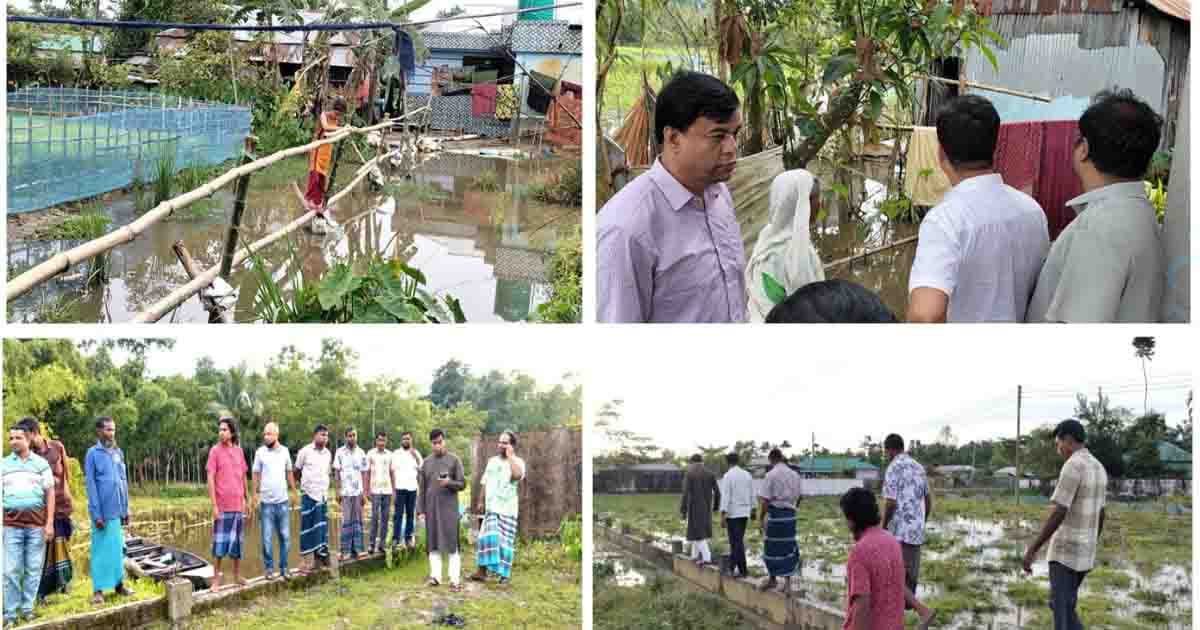 জৈন্তাপুরে জলাবদ্ধতায় ১০০ পরিবার পানিবন্দী, বড় দুর্ঘটনার শঙ্কা