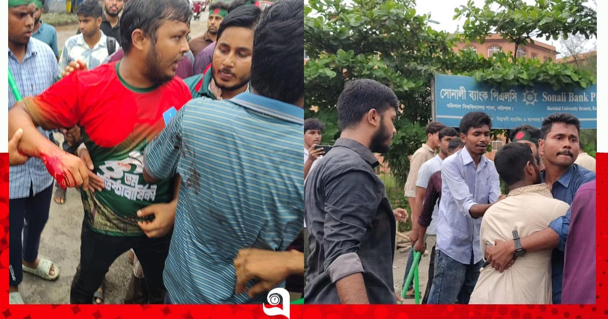 ববি’তে ‘অদম্য জুলাই র্যালি’তে বহিরাগত অভিযোগে হামলা, আহত ২০