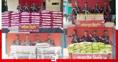 সীমান্তে একদিনের অভিযানে ২৫ লাখ টাকার পণ্য জব্দ