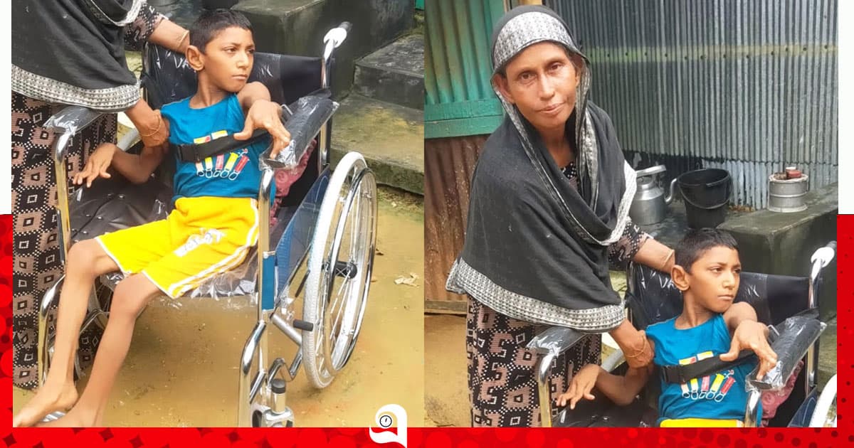 হুইলচেয়ার পেয়ে নতুন স্বপ্নে পথচলা, পাশে দীঘিনালা জোন