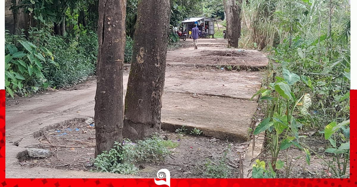 গোয়াইনঘাটে ২৬ কোটির মহাসড়ক এখন মরণফাঁদ