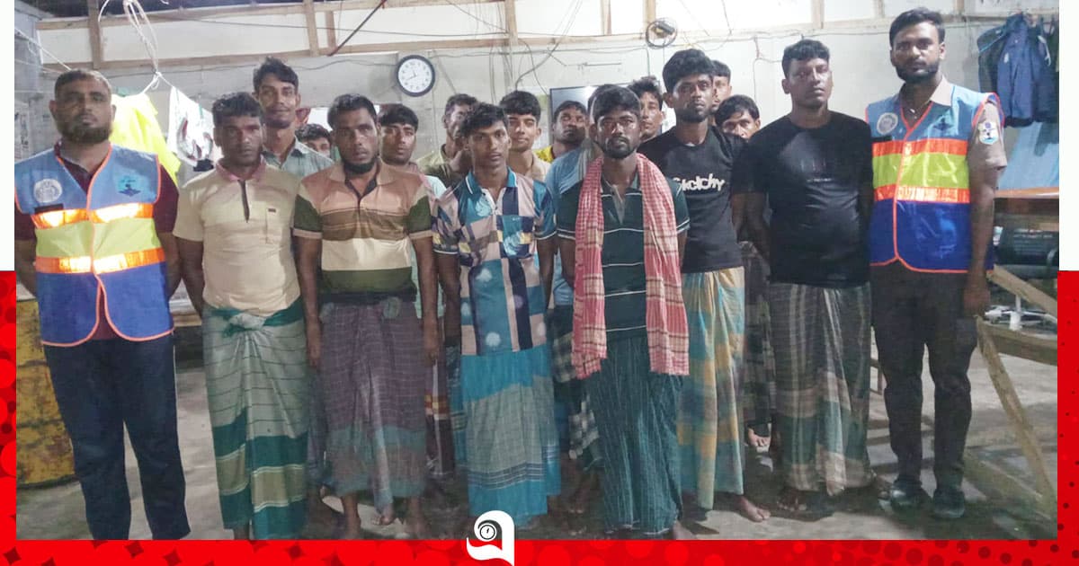 হাতিয়ায় অবৈধ ঘেরে অভিযান, আটক ২২
