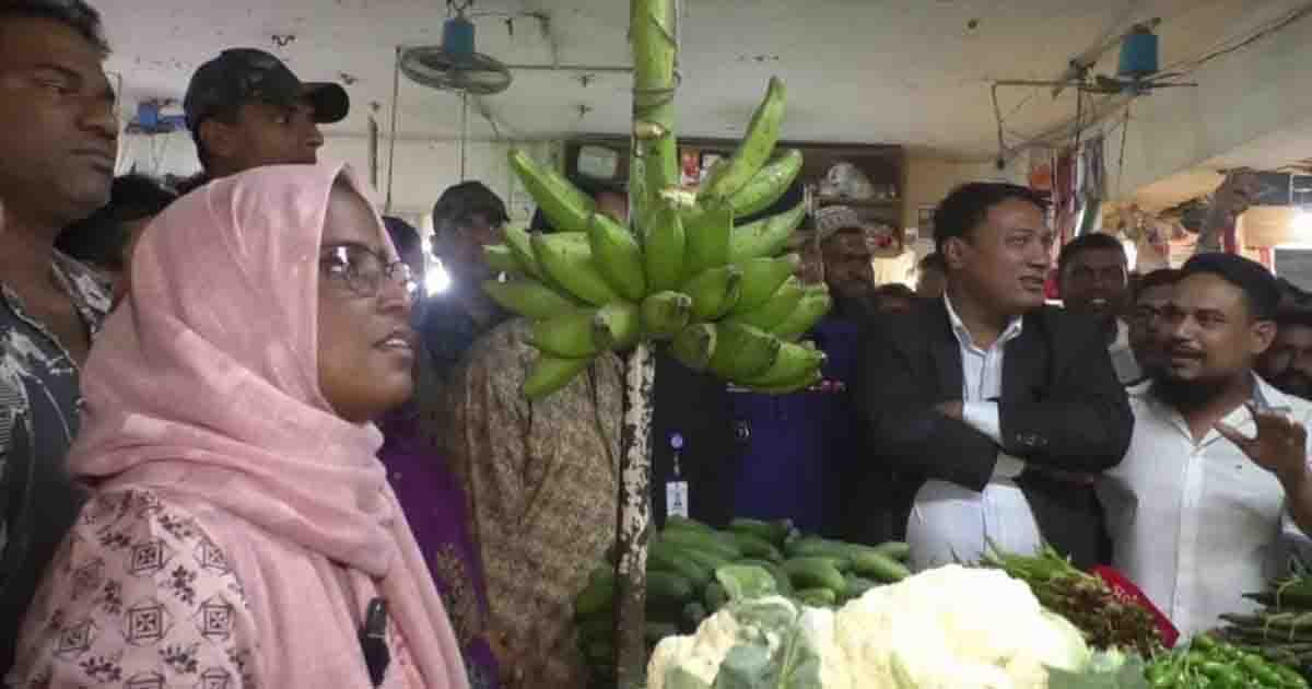 গোপালগঞ্জ বাজার পরিদর্শনে ডাঃ কে এম বাবর